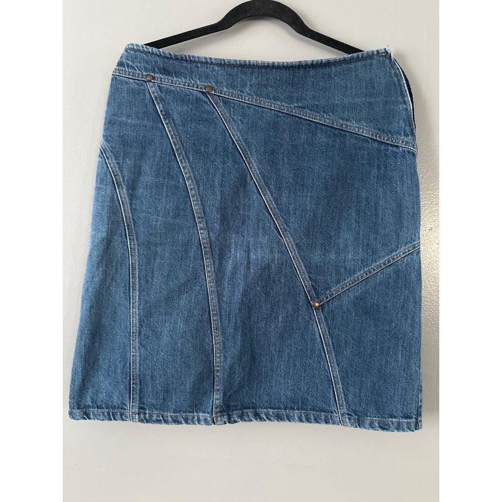 Sisley Denim Mini Skirt IT 44 US 8 Y2K Blue Jean Medium Streetwear Vintage